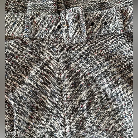 WORTHINGTON BOUCLE TEXTURE MIDI SKIRT Size 6 Womens Belted 30" Waist Nubby Tweed - Picture 6 of 8